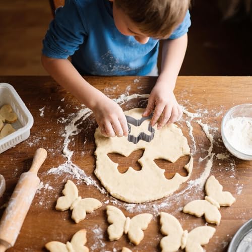 5Pcs Butterfly Cookie Cutter Set, Food Grade Stainless Steel Shapes - color: Butterfly