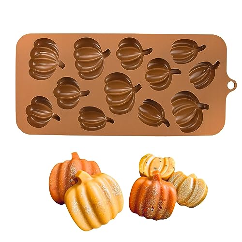 Fall Chocolate Molds 4 Pieces Silicone Pumpkin Candy Mold Maple Leaf Shaped Fondant Molds for Thanksgiving Halloween Autumn Harvest Cupcake Cake Topper Decoration - size: Fall Pumpkin & Maple Leaf