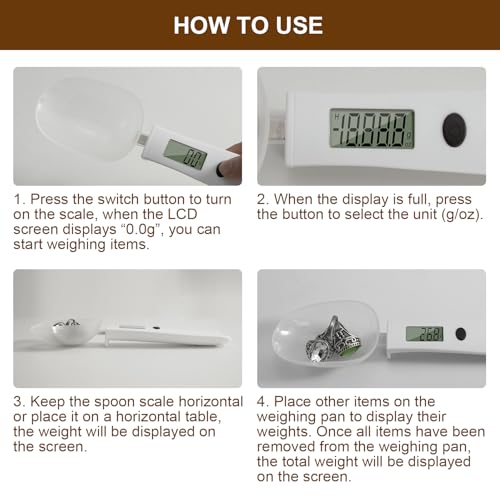 UNIWEIGH Digital Measuring Spoon Scale,300G/0.1G Gram Scale