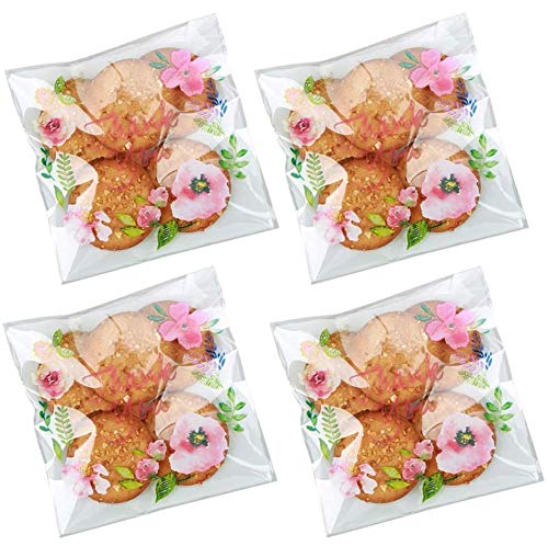 200pcs 5.5x5.5in Thank You Candy Bags Individual Cookie Wrappers - color: Thank You, size: 5.5 x 5.5 inch