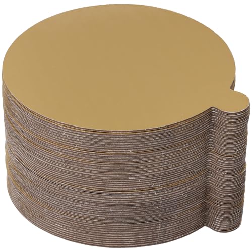 Round Cake Board | Gold & Black Corrugated Cardboard | 5 Inch | 50 Pack