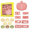 10 Pcs Mini Pumpkin Face Cookie Cutters DIY 3D Halloween Cookie Stamps - color: Halloween K-10