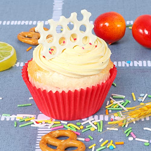 Caperci 500-Count Red Cupcake Liners for Baking Standard Paper Muffin Cups - color: Red