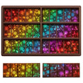 Christmas Snowflake Candy Molds Holographic Chocolate Mold Silicone - color: Rectangle, style: Rectangle