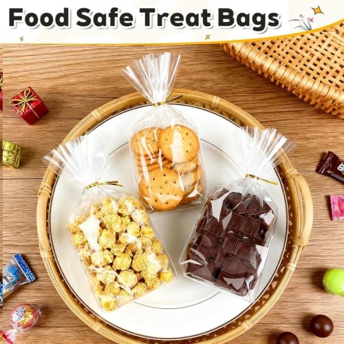 PigPotParty Cellophane Treat Bags 6x9 Inch, 50 Pack, Clear Goodie Bags - color: Transparent