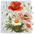 Poppy Flower Silicone Mold Flower Fondant Chocolate Molds - color: Style C