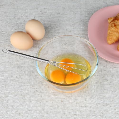 HOTEC 4Pcs Silicone Whisk Set, Wire Balloon Whisks for Cooking Egg Beater - color: 4pcs: Silver 6.7"+9.3"+10.4"+12"