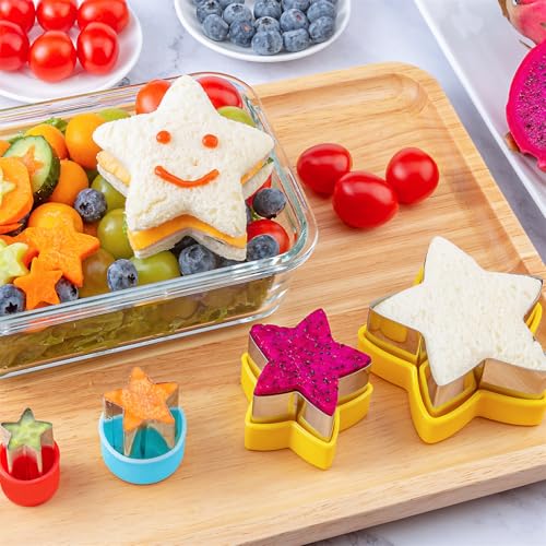 Nifogo Star Cookie Cutters 5 Pcs - color: B-Yellow 5pcs
