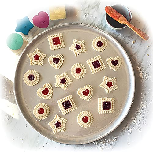 Talisman Designs Plunger Style Thumbprint and Linzer Cookie Cutters, 4 Piece Set - style: Thumbprint and Linzer Cookie Cutters