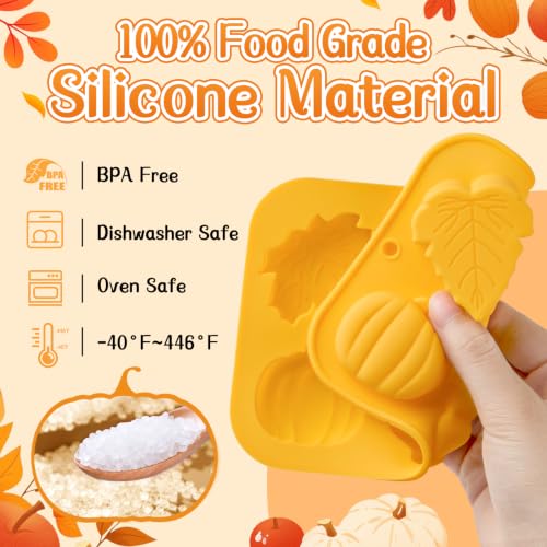 JOERSH Pumpkin Silicone Molds, 2Pcs