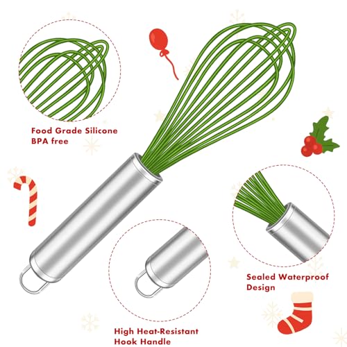 OYV Christmas Whisk Set of 3, 8/10/12 Inch, Holiday Red/Green/White - color: Red+Green+White