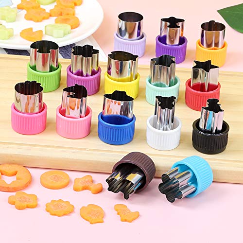 CECIAOAIME 30 pcs Mini Cookie Cutter Set Fruit Cutters Vegetable Stamp Mold