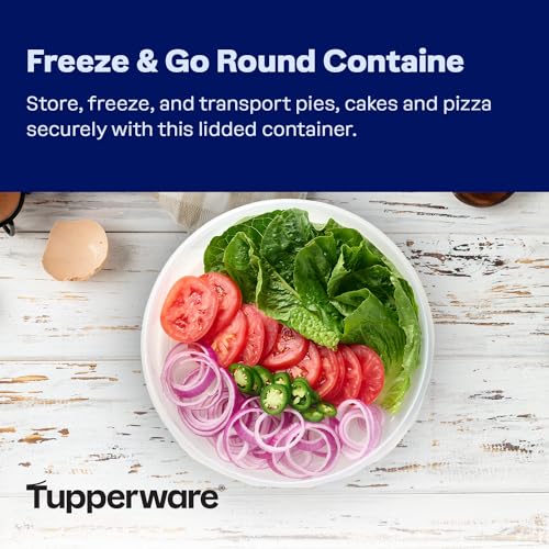 Tupperware Freeze & Go Round Container, Freezer Safe, Dishwasher Safe and BPA Free Container (4L/16.9 Cups)