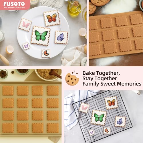 FUSOTO 6PCS Square Cookie Cutter Set - Square Shaped, 1.5-4 Inch - color: Square