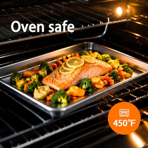 Baking Sheet Set of 2, 18 Inch Stainless Steel Cookie Sheets, 0.8mm Thick - size: 18" 2-Pack