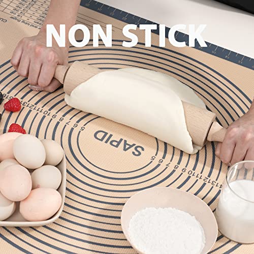Sapid Thick Silicone Pastry Mat Baking Dough Rolling Extra Large 24" x 36" - color: Gray, size: 36"L x 24"W