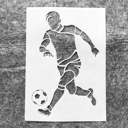 TIAMECH A4 Reusable Football Sports Stencil for Painting - style: Football Sports