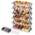 6-Tier Collapsible Cooling Rack for Baking, 4 Height Settings