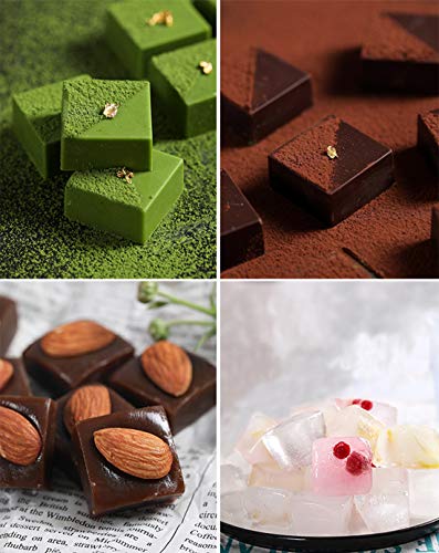 Lawei 2 Pack 24 Cavity Brownie Silicone Mold - Silicone Ice Cube Tray Ice Cube Mold for Making Cube, Candy, Chocolate Truffles, Jelly