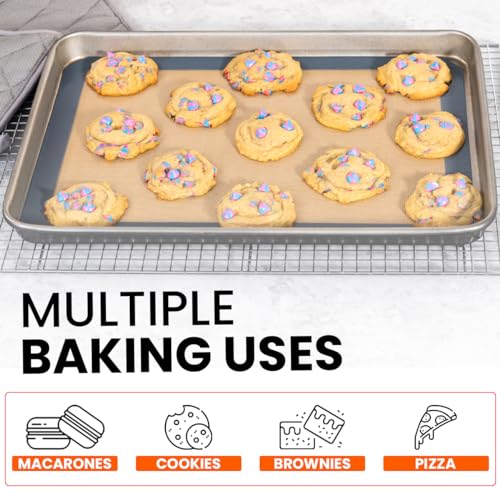 Silicone Baking Mat 2 Pack, Half Sheet 16.5 x 11.6, Non-Stick Liner for Oven - size: 2 Half Sheets