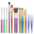13 Pcs Paint Brushes Fondant Tools, Cake Candy Decorating Brushes Tools for Cake Baking Chocolate Sugar Cookie Decoration Cakes Brush for Luster Dust Pastry Decorating Supplies