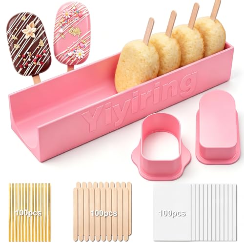3in Cakesicle Cutter with 9in Tray, Cakesicle Mold Set, Pink - color: Pink, size: 3in, style: Single Slot