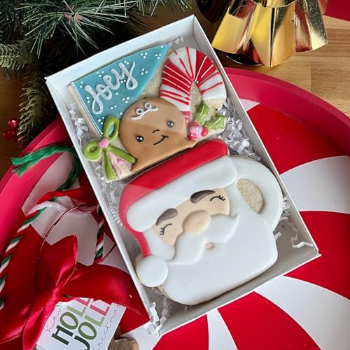 50 Pack 9.5x6x1.25 Inch Cookie Boxes with Window Bakery Boxes