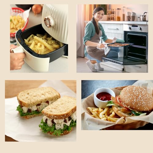 6x6 Inch Natural Parchment Paper Squares 200 Sheets | Made is USA | Worthy Liners Non-Stick Precut Baking Parchment, Perfect for baking and cooking - size: 6"x6"