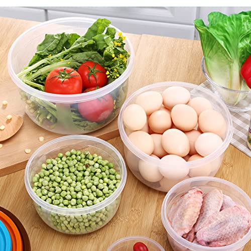 Plastic Multicolor Salad Bowl Set,Microwave and Dishwasher Safe,Ideal for Baking, Prepping, Cooking and Serving Food (Set of 7) (Multicolor-Round)