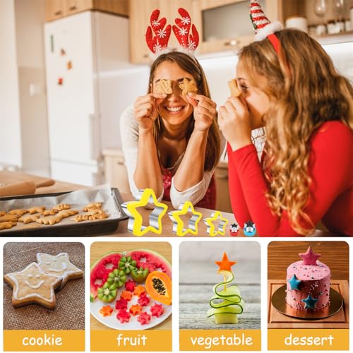 Nifogo Star Cookie Cutters 5 Pcs - color: B-Yellow 5pcs
