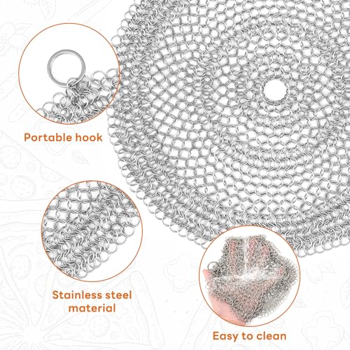 Stainless Steel Pie Crust Weight Chain - Universal 10-inch pie crust protector and baking weight, suitable for dough and pastries, dishwasher safe.