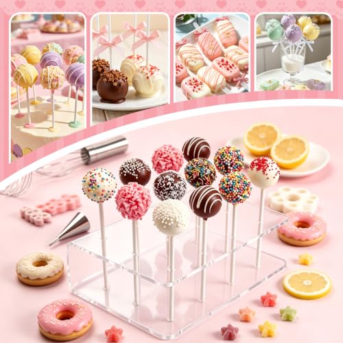 Antner Cake Pop Mold Set Complete Homemade Popsicle Cakesicle Molds - color: Pink