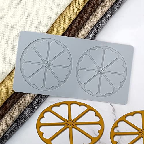 TUKE 3D Leaves Silicone Molds Flower Cake Fondant Mat Bee Leaf Pastry Moulds Rose Impression Chocolate Hollow Lace Mold (Sector_8.92x4.6x0.12inch_A) - size: Sector_8.92x4.6x0.12inch_A
