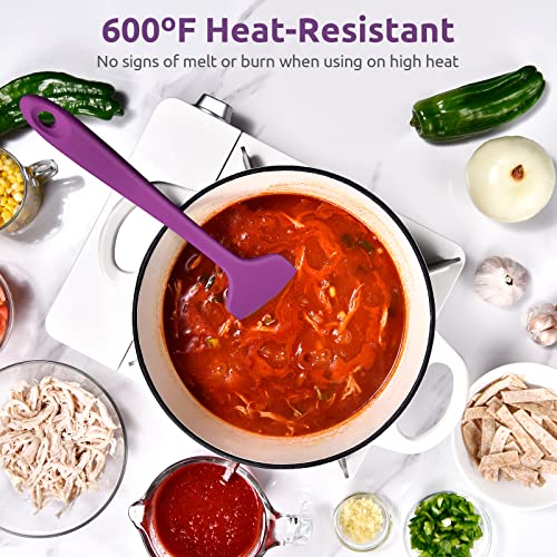 U-Taste 14in Extra Large Silicone Spatula, 600°F Heat Resistant, Purple - color: Purple, size: 14 in (extra large spatula)