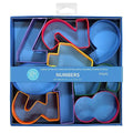 R&M Number 9-Piece Color Cookie Cutter Set 3" – Numbers 0-9 Polyresin Coated Baking Tool for Cookies, Fondant & Crafts - style: Numbers