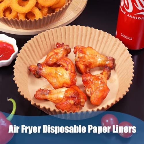 8In Round 100Pcs Air Fryer Liners Disposable Paper Parchment Liners - color: Paper-Round, size: 8inch-100PCS