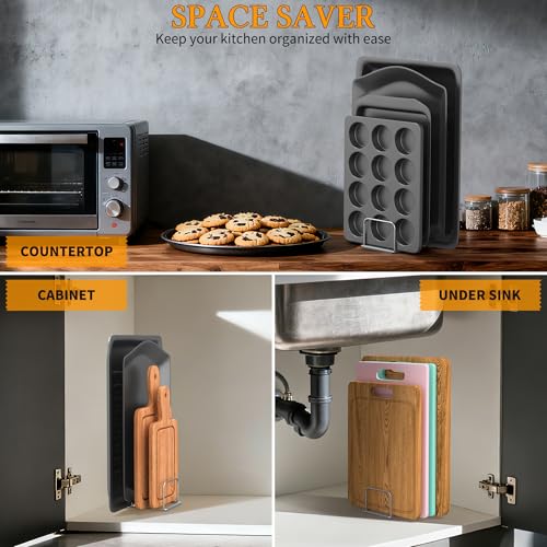 Cutting Board Organizer Holder Stand, Stainless Steel, 1PC(1.0in)