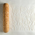 MKM Pottery Tools Wood Big Hand Rollers for Clay (BHR-157 Poppy Fields) - color: BHR-157 Poppy Fields