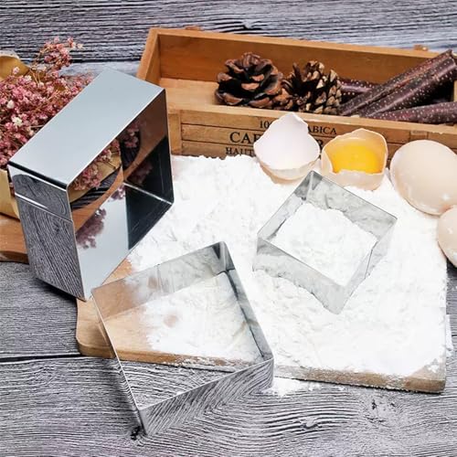 Stainless Steel Square Cake Mold, Mousse Baking Ring Mold