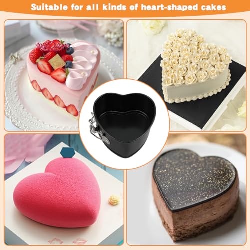 4 Inch Heart Springform Pans, Set of 4 Baking Pan