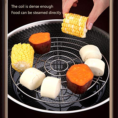 Steam Rack, Heavy Duty Steaming Rack Stand, Stainless Steel Round Steamer Cooling Rack Trivet, Pot Steamer Insert Food Stand, Steaming Cookware Accessories(SIZE:15.5cm/6.1in) - size: 15.5cm/6.1in