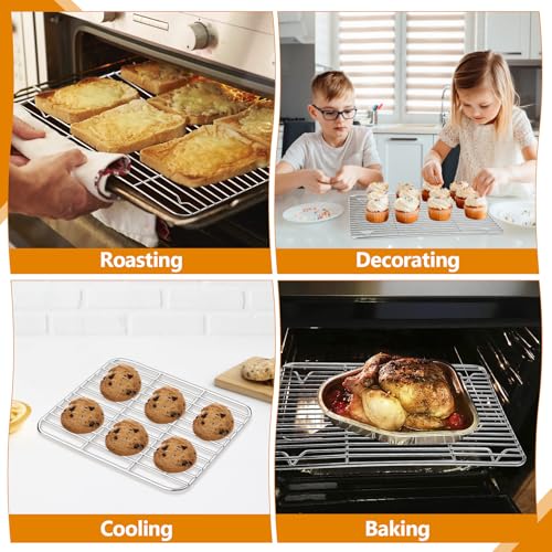 4Pcs Cooling Rack, Stainless Steel Baking Racks, 4 Various Sizes