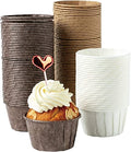 Katbite Parchment Cupcake Liners 150PCS, Standard Size Muffin Baking Liners - color: White-brown-coffee