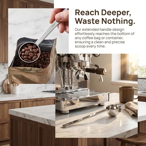 2 Pack Coffee Scoop, 1&2 Tbsp, Long Handle, 304 Stainless