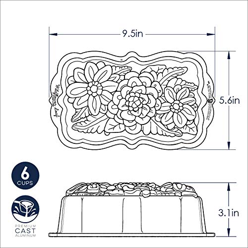 Nordic Ware Wildflower Loaf Pan, 6-Cup, Toffee - style: Loaf Pan, 6-Cup, Toffee