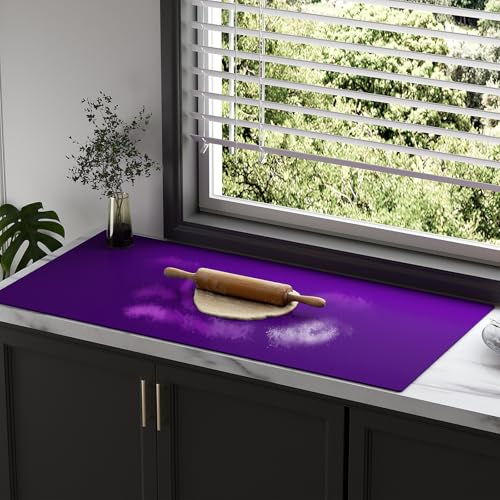 Silicone Protector Mat 47x24 Inch,Purple - color: Purple