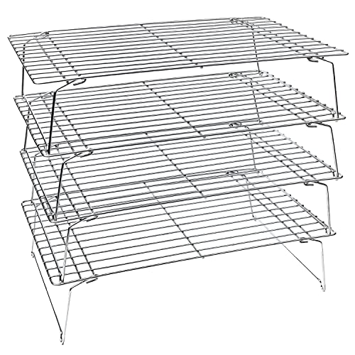 Kitchenatics 4-Tier Stackable Cooling Rack Space Saving Baking Set, 15x10" - size: 15’’ x 10’’ 4-Tier