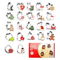 22Pcs Christmas Mini Cookie Cutters Set with Dough Scraper