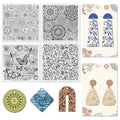 CHGCRAFT 4Pcs 4 Styles Retro Vine Polymer Clay Texture Sheets, 5.5x5.5inch - style: Retro Vine