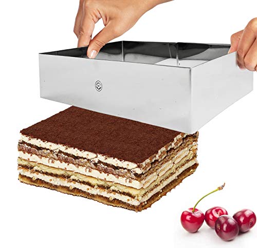 NewlineNY Stainless Steel Cake Mousse Ring Molding Forming (Rectangular Cake Pastry Rings) - size: Rectangular Cake Ring